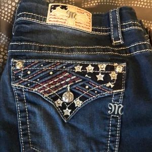 Size 36 Miss Me Americana Jeans Worn Once!
